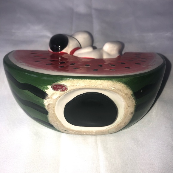 Vintage SNOOPY Watermelon Collectable Money Box 1958-1966 6” X 5” From the 60’s - Picture 3 of 7